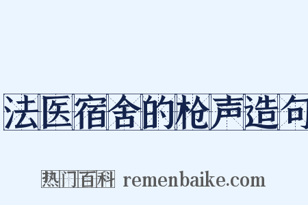 法医宿舍的枪声造句是什么意思的图片